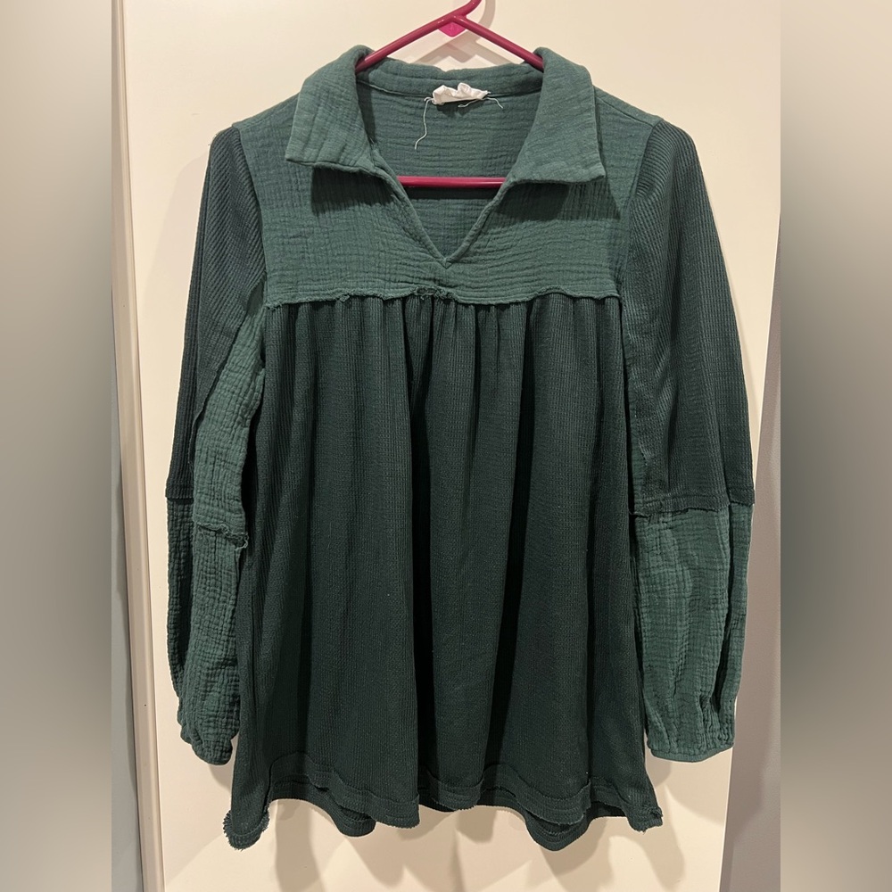 ANDREE BY UNIT Deep Green Blouse